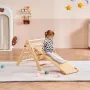 Pikler Triangle Set, 4 in 1 Toddler Climbing Toys Indoor Playground, Montessori Climbing Set with Triangle and Ramp, Large Size 