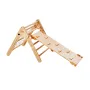 Pikler Triangle Set, 4 in 1 Toddler Climbing Toys Indoor Playground, Montessori Climbing Set with Triangle and Ramp, Large Size 