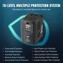 VFD 10HP, 7.5KW, 35A, 1 or 3 Phase 220V Input to 3 Phase 220V Output Variable Frequency Drive, 40-60Hz Input, 0-400Hz Output VFD