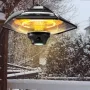 Hanging Patio Heater, 2000W Remote Control Outdoor/Indoor Electric Space Infrared Heater, IP34 Protection Ceiling Heater w/ Pull