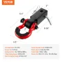 2 "Trailer Shackle Hitch-modtager D-Ring Recovery for Truck