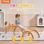 Pikler Triangle Set, 5 in 1 Toddler Climbing Toys Indoor Playground, Montessori Climbing Set with Triangle, Ramp, and Arch, Larg