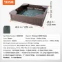 Sandkasse med dæk firkantet sandboks HDPE Sand Pit udendørs