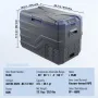 Car Refrigerator, 12 Volt Car Refrigerator Fridge, 37 L Single Zone Portable Freezer with Built-in Light, -4℉-68℉, 12/24V DC and