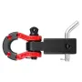 Shackle Hitch Receiver, Fits 2" Receivers, 65900 lbs Breaking Strength, D Ring Shackle with Trailer Hitch Lock Pin, Heavy Duty T