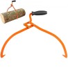 Logstænger, 20 tommer 2 klo-logging Skidding Tongs Non-Slips Grip, Steel Hand Log Gripple Med 110 lbs Lastningskapacitet, Log