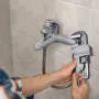 Pipe Wrench, 24" Aluminum Straight Pipe Wrench, Adjustable Plumbing Wrench, with High Strength Jaw and Ergonomic Handle, Easy to