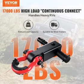 2 "Trailer Shackle Hitch-modtager D-Ring Recovery for Truck Jeep 66000 lbs