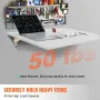 Wall Mounted Folding Table, 31.5" x 19.69" Wall Mount Drop Leaf Table, Floating Desk with Iron Bracket, Fold Down Desk for Small
