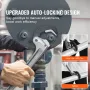 Aluminium lige rørnøgle 14 i automatisk kæbejustering 60CRV kæbe