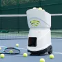 Tennis Ball Machine, Automatic Portable Tennis Ball Launcher, 150 Balls Tennis Training Practice Thrower, 5 Motors Multi-Mode Dr