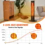 Infrared Heater, 2000W Remote Control Electric Space Heater, Patio Heater w/ 3 Speeds & Timer & Tip-Over Protection, Outdoor/Out