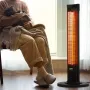 Infrared Heater, 2000W Remote Control Electric Space Heater, Patio Heater w/ 3 Speeds & Timer & Tip-Over Protection, Outdoor/Out