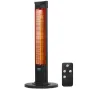 Infrared Heater, 2000W Remote Control Electric Space Heater, Patio Heater w/ 3 Speeds & Timer & Tip-Over Protection, Outdoor/Out
