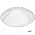 Fire Pit Spark Screen Round 36", Reinforced Heavy Duty Steel Metal Cover, Outdoor Firepit Lid, Easy-Opening Top Screen Covers
