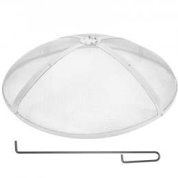 Fire Pit Spark Screen Round 36", Reinforced Heavy Duty Steel Metal Cover, Outdoor Firepit Lid, Easy-Opening Top Screen Covers