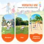 Swing Sets for Backyard, 440lbs Load Capacity Swing Set, 40" Saucer Swing Seat with Heavy Duty A-Frame Metal Swing Stand and Adj