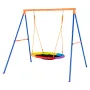 Swing Sets for Backyard, 440lbs Load Capacity Swing Set, 40" Saucer Swing Seat with Heavy Duty A-Frame Metal Swing Stand and Adj
