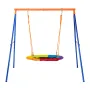 Swing Sets for Backyard, 440lbs Load Capacity Swing Set, 40" Saucer Swing Seat with Heavy Duty A-Frame Metal Swing Stand and Adj