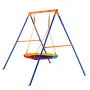 Swing Sets for Backyard, 440lbs Load Capacity Swing Set, 40" Saucer Swing Seat with Heavy Duty A-Frame Metal Swing Stand and Adj