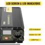 Ren sinusbølgeinverter 2500W Power Inverter DC 12V AC 230V