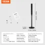 Cast Iron Sign Post, 4 ft Portable Heavy Duty Steel Post Sign Holder with Hard Plastic Base & Wheels, U-Channel Sign Stand for G