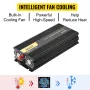 Pure Sine Wave Inverter 2500W Power Inverter DC 12V AC 230V, Car Inverter USB Port LCD Display Remote Controller, Safety Protect