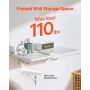 Wall Mounted Folding Table, 31.5 x 15.7 inches Wall Mount Table, Floating Desk with Iron Bracket, Fold Down Desk for Small Space