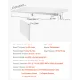 Wall Mounted Folding Table, 31.5 x 15.7 inches Wall Mount Table, Floating Desk with Iron Bracket, Fold Down Desk for Small Space