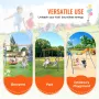 Swing Sets for Backyard, 440lbs Load Capacity Swing Set, with 1 Saucer Swing Seat, 1 Belt Swing Seat, Heavy Duty A-Frame Metal S