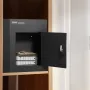 Through The Wall Drop Box, Heavy Duty Steel Through the Wall Mailbox with 2.8-7.9" 13" Combination Lock, 13x7x17" Mail Drop Box,