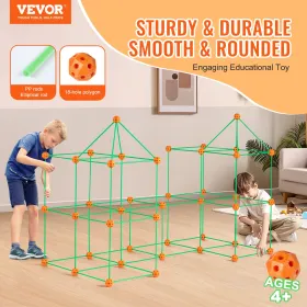 Fort Building Kit for Kids, 140PCS Glow in The Dark STEM Building Toys, Educational Gift for 4 5 6 7 8+ Year Old Boys & Girls In