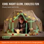 Fort Building Kit for Kids, 140PCS Glow in The Dark STEM Building Toys, Educational Gift for 4 5 6 7 8+ Year Old Boys & Girls In