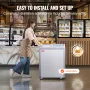 158 L Kommerciel is Display Case Gelato Dipping Freezer Cabinet