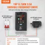 VFD 1HP 0,75KW 3,5AMPS 220V 1 eller 3-fase input til 3-fase
