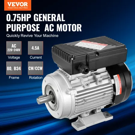 0,55 kW Electric Motor 1400 o / m AC 220 ~ 240V 4,5A 1-fase 19