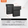 Gennem Door Key Drop Box 12x6x16 "postkasse med 1,8" 12
