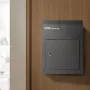 Through The Door Key Drop Box 30.5x15.2x40.6 cm Mailbox with 4.6cm 30.5cm Key Lock Black