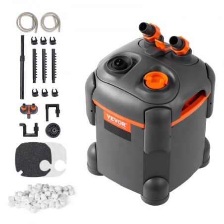 30 gallon Aquarium Canister Filter 8W UV Lamp Fish Tank stille