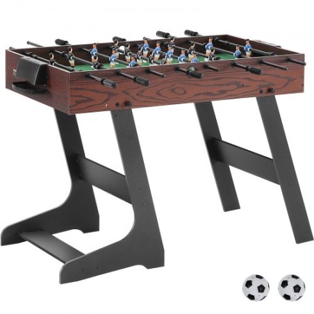 Folding Foosball Table, 42 inch Standard Size Foosball Table, Indoor Full Size Foosball Table for Home, Family, and Game Room,