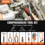 Tool Kit, 216 Piece General Household Hand Tool Set, Home Repairing Tool Kit with Portable Tool Storage Case, High-Quality Steel