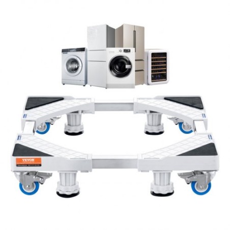 Mini Fridge Stand Universal Laundry Pedestal, Adjustable Refrigerator Stand with Smooth Casters, Washing Machine