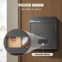 Gennem døren Key Drop Box Mailbox med kombinationslås sort