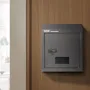 Gennem døren Key Drop Box Mailbox med kombinationslås sort