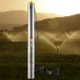 Deep Well Submersible Pump, 3HP/2200W 230V/50Hz, 9.8 m³/h Flow 144 m Head, with 9.1 m Electric Cord, Stainless Steel Water Pumps