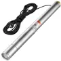 Deep Well Submersible Pump, 3HP/2200W 230V/50Hz, 9.8 m³/h Flow 144 m Head, with 9.1 m Electric Cord, Stainless Steel Water Pumps