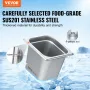 6 Pack 1/6 Size Hotel Pans Steam Table Pan Rustfrit stål 6 "dyb