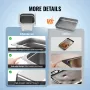 6 Pack Hotel Pans, 1/6 Size Anti-Jam Steam Pan, 0.8mm Thick Stainless Steel Restaurant Steam Table Pan, 6-Inch Deep Commercial T