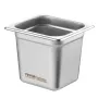 6 Pack Hotel Pans, 1/6 Size Anti-Jam Steam Pan, 0.8mm Thick Stainless Steel Restaurant Steam Table Pan, 6-Inch Deep Commercial T