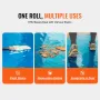 Carpet Protection Film, 24" x 200' Floor and Surface Shield with Self Adhesive Backing & Easy Installation, Polyethylene Adhesiv